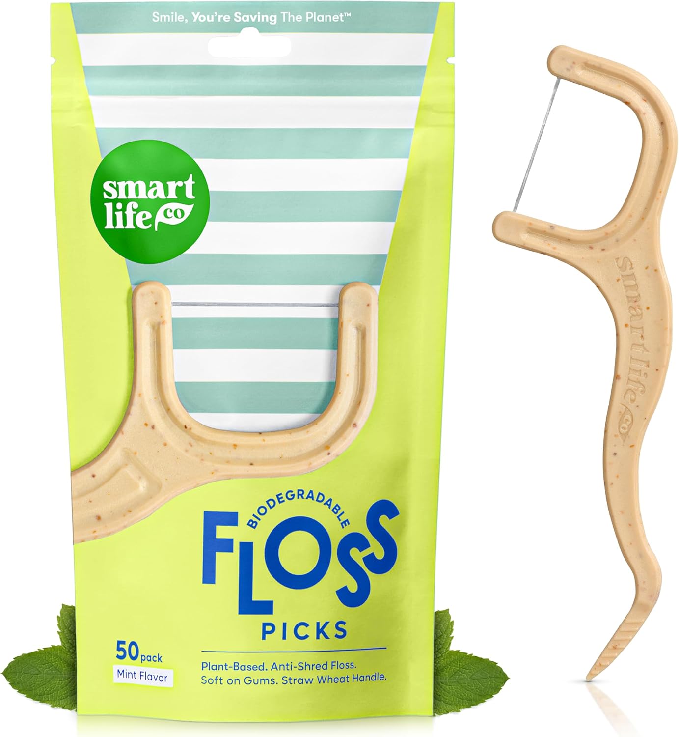 <a href="https://amzn.to/3ASLNjZ" title="SMARTLIFECO Biodegradable Dental Floss Picks - Plant Based Handle, Thin Thread Tooth Flossers for Adults & Kids, Eco Friendly Toothpick Soft on Gum & Teeth, Compostable Zero Waste Vegan, 1 Bag - 50pk">SMARTLIFECO Biodegradable Dental Floss Picks - Plant Based Handle, Thin Thread Tooth Flossers for Adults & Kids, Eco Friendly Toothpick Soft on Gum & Teeth, Compostable Zero Waste Vegan, 1 Bag - 50pk</a>